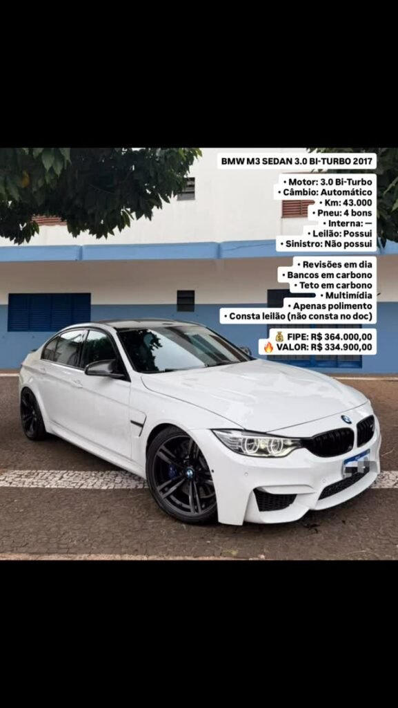 BMW M3 SEDAN 3.0 BI-TURBO 2017